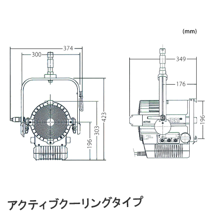 ARRI Lシリーズ アクティブクーリングタイプ 図面